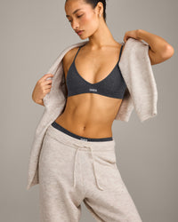 Seamless Strappy Bralette | Charcoal Marl