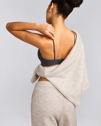 Seamless Strappy Bralette | Charcoal Marl