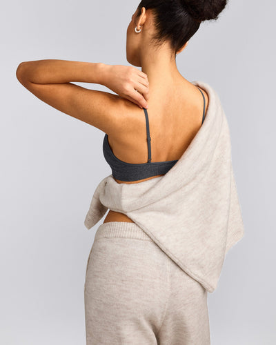 Seamless Strappy Bralette | Charcoal Marl