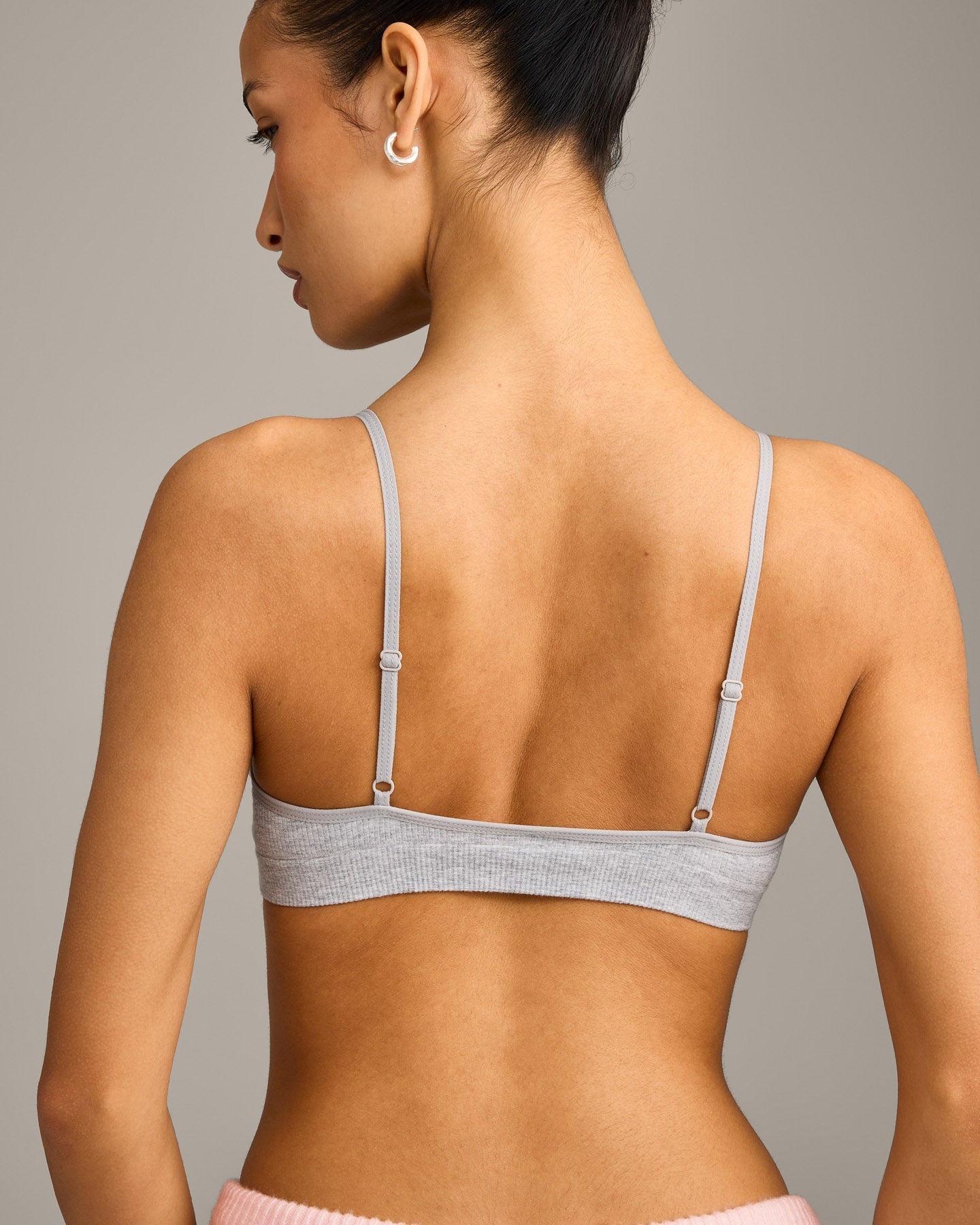 Seamless Strappy Bralette | Gray Marl