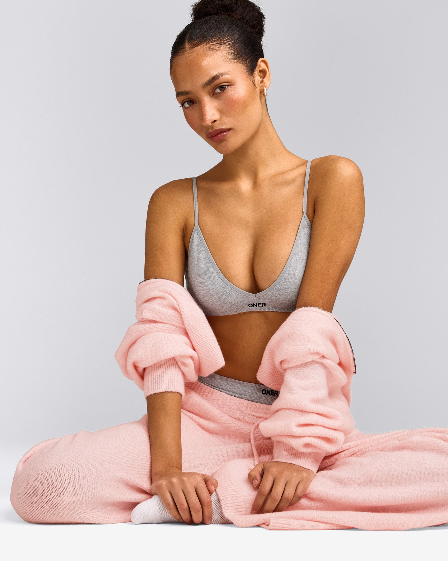 Seamless Strappy Bralette | Gray Marl