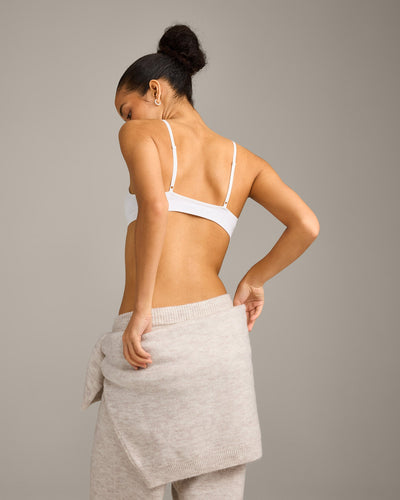 Seamless Strappy Bralette | White