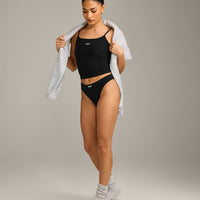 Seamless Strappy Tank Top | Black