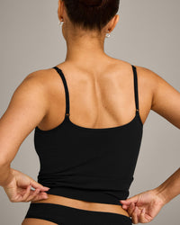 Seamless Strappy Tank Top | Black