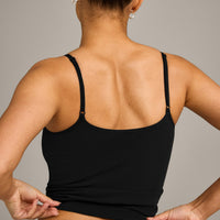 Seamless Strappy Tank Top | Black
