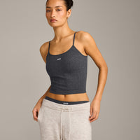 Seamless Strappy Vest | Charcoal Marl