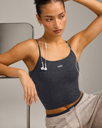Seamless Strappy Vest | Charcoal Marl