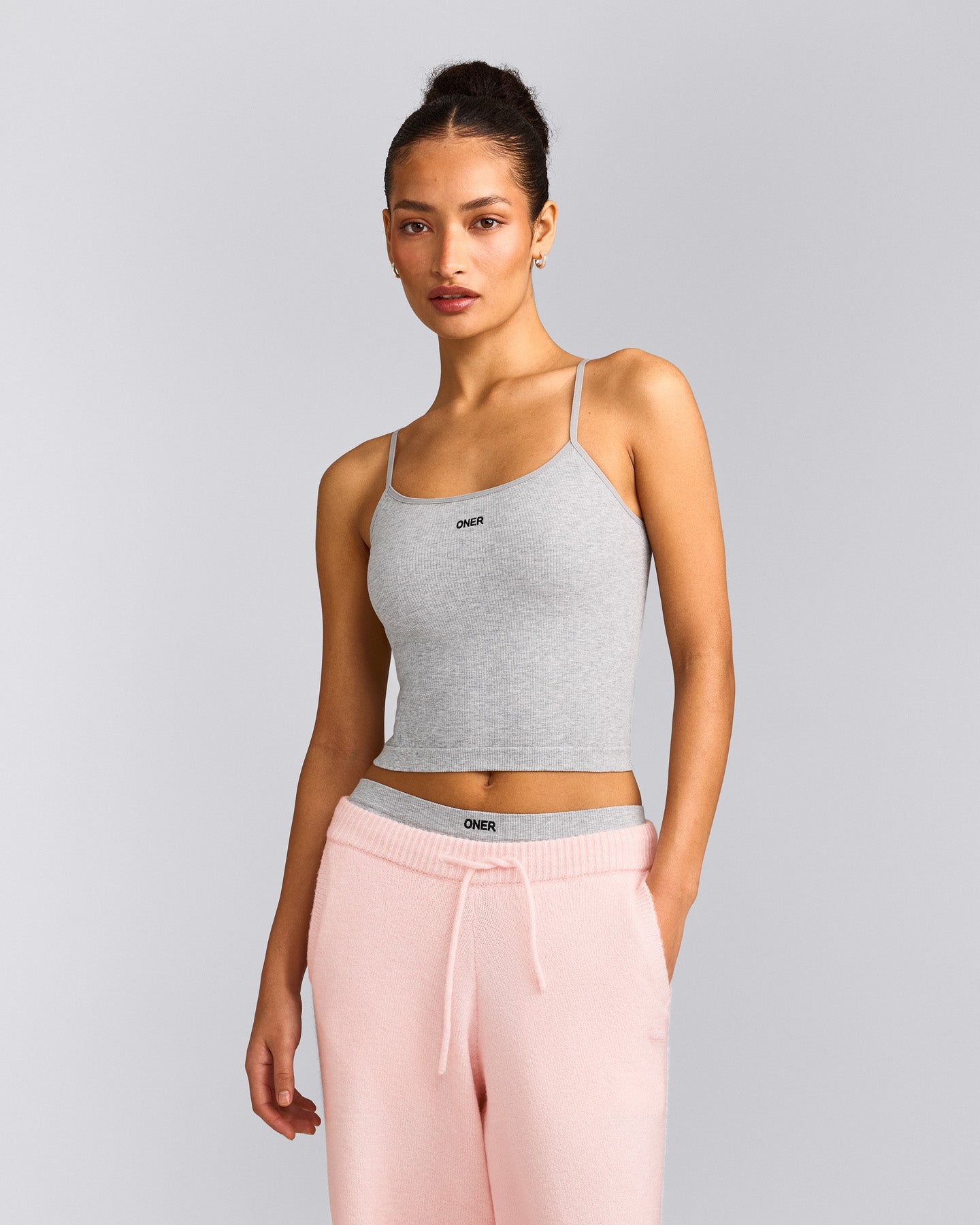 Seamless Strappy Tank Top | Gray Marl