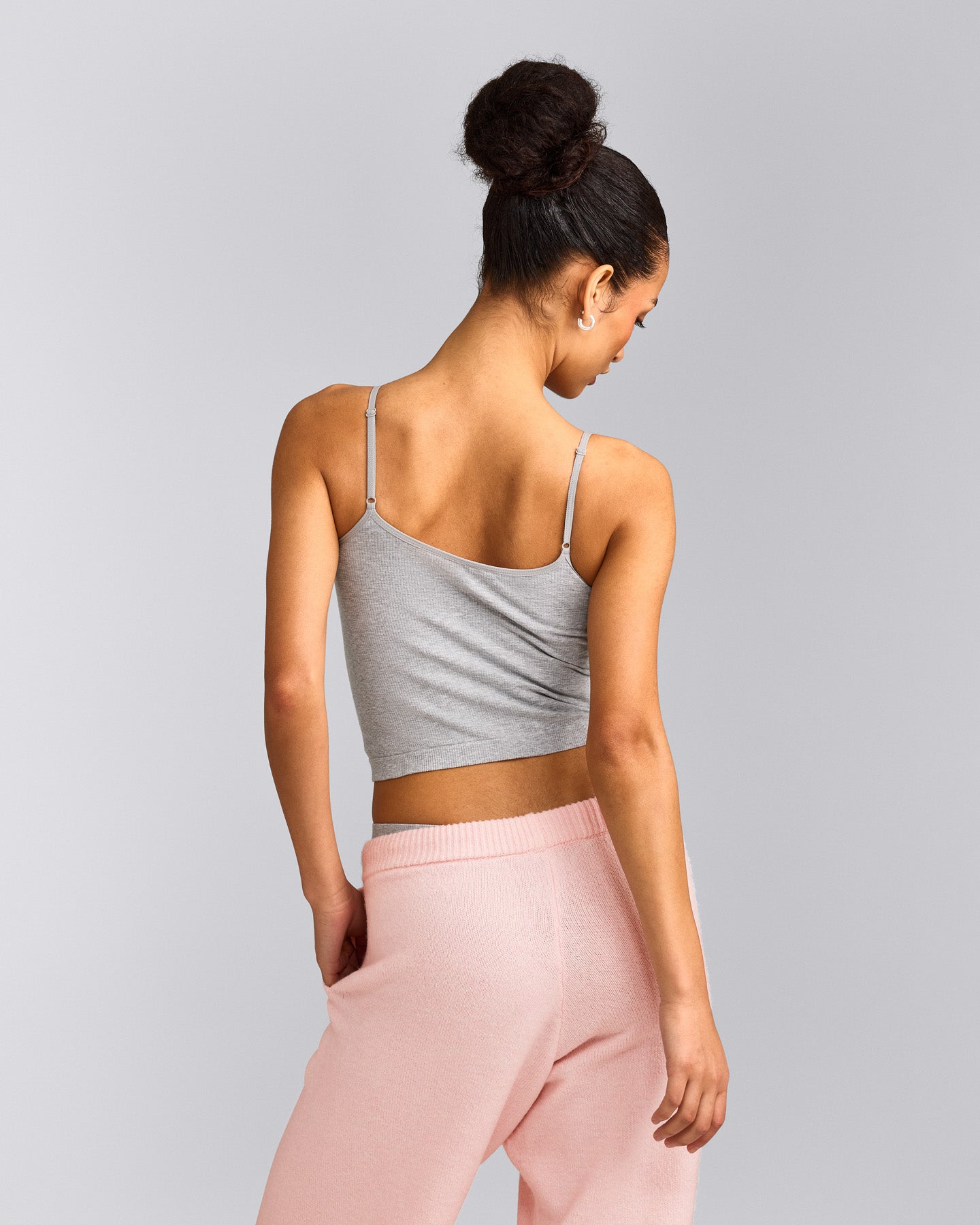 Seamless Strappy Tank Top | Gray Marl