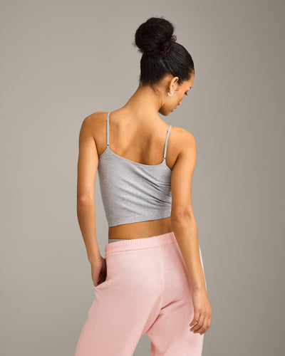 Seamless Strappy Vest | Gray Marl