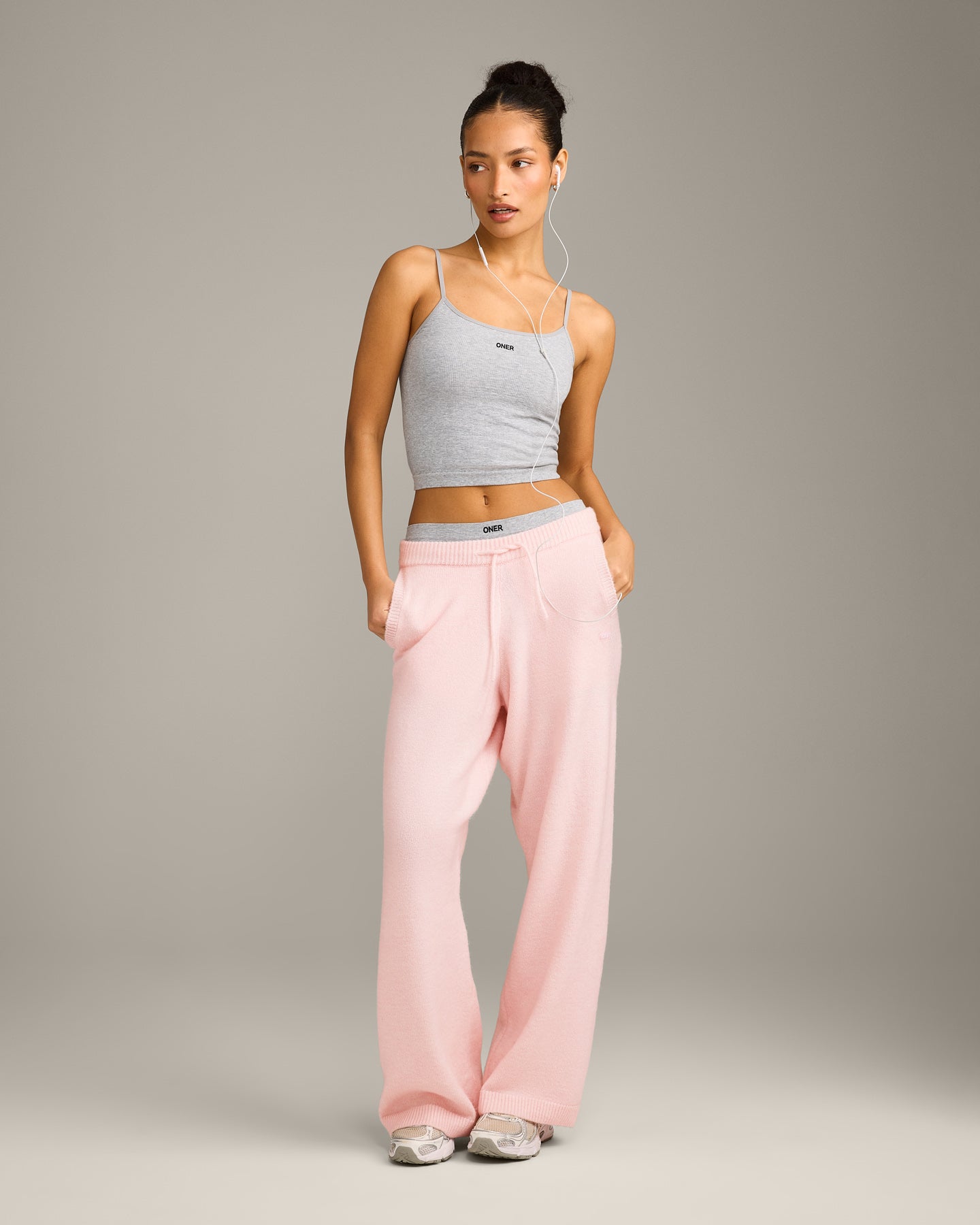 Seamless Strappy Vest | Gray Marl