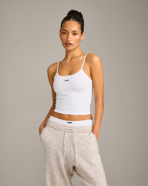 Seamless Strappy Tank Top | White