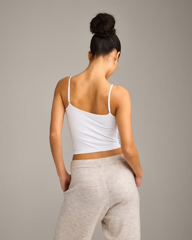 Seamless Strappy Tank Top | White