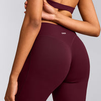 SoftMotion™ Flared Pants with Gray Logo | Cherry Lacquer Purple