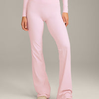 SoftMotion™ Flared Bottoms with Gray Logo | Soft Girl Pink