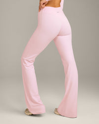 SoftMotion™ Flared Bottoms with Gray Logo | Soft Girl Pink