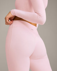 SoftMotion™ Flared Bottoms with Gray Logo | Soft Girl Pink