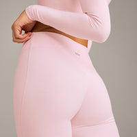 SoftMotion™ Flared Bottoms with Gray Logo | Soft Girl Pink
