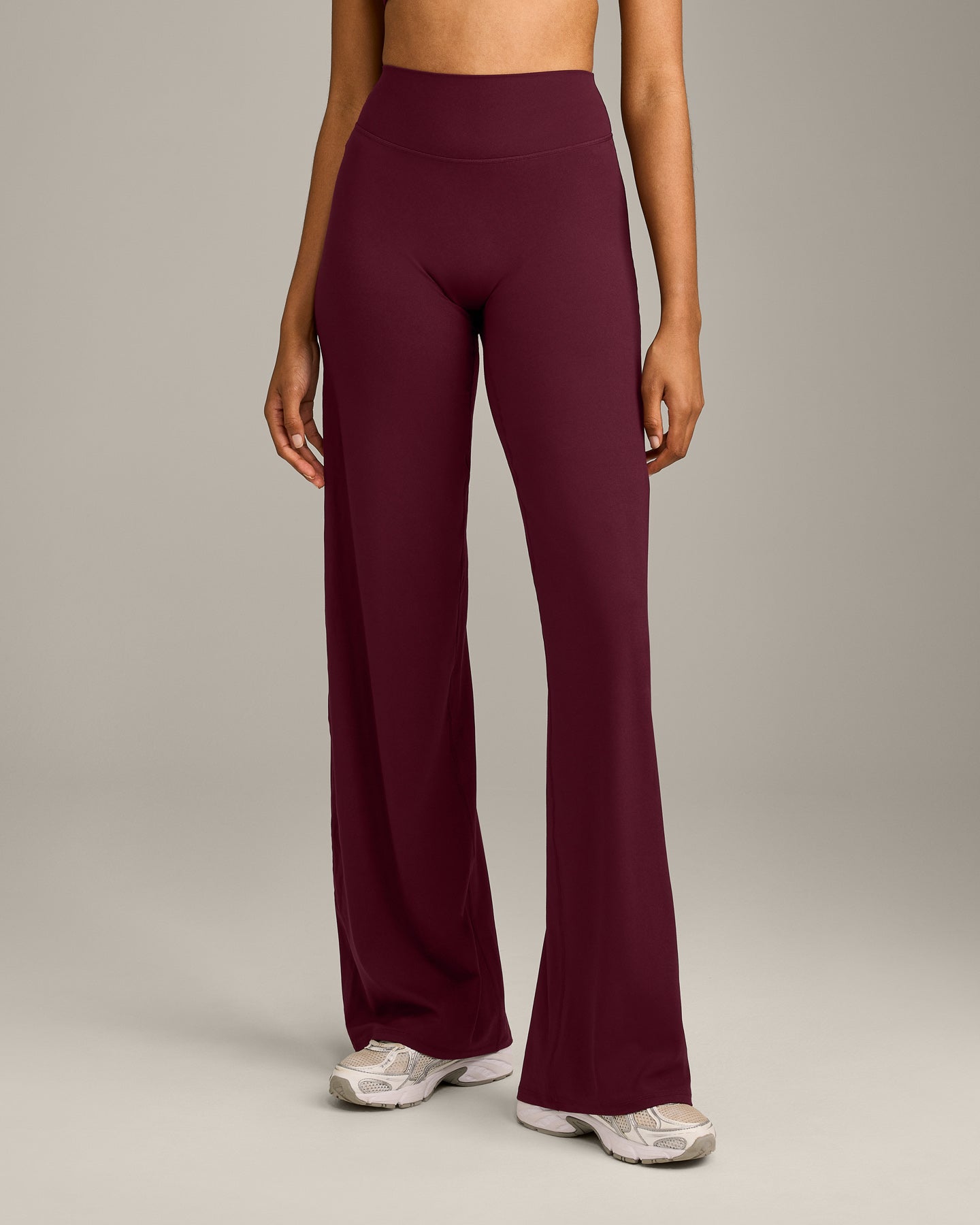 SoftMotion™ Straight Leg Bottoms with Gray Logo | Cherry Lacquer Purple