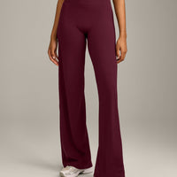 SoftMotion™ Straight Leg Bottoms with Gray Logo | Cherry Lacquer Purple