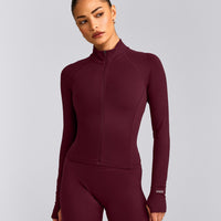 SoftMotion™ Mid Jacket with Gray Logo | Cherry Lacquer Purple