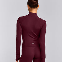 SoftMotion™ Mid Jacket with Gray Logo | Cherry Lacquer Purple