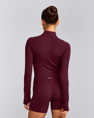 SoftMotion™ Mid Jacket with Gray Logo | Cherry Lacquer Purple