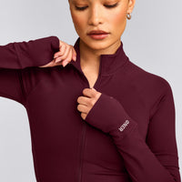 SoftMotion™ Mid Jacket with Gray Logo | Cherry Lacquer Purple