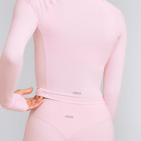 SoftMotion™ Mid Jacket with Gray Logo | Soft Girl Pink