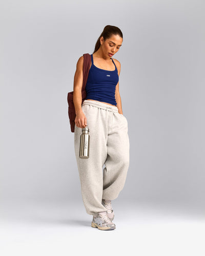 Mellow™ Rib Racer Back Tank Top with Built in Bra Shelf | Varsity Blue