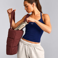Mellow™ Rib Racer Back Tank Top with Built in Bra Shelf | Varsity Blue
