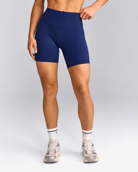 UnifiedMove™ High Waisted Shorts 6" with Reflective Logo | Varsity Blue