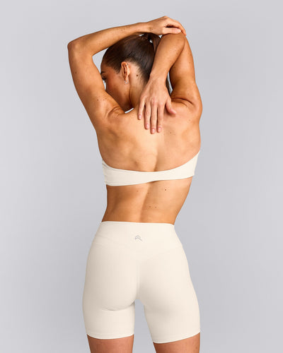 UnifiedMove™ Micro Bandeau Bralette with Reflective Logo | Marshmallow White