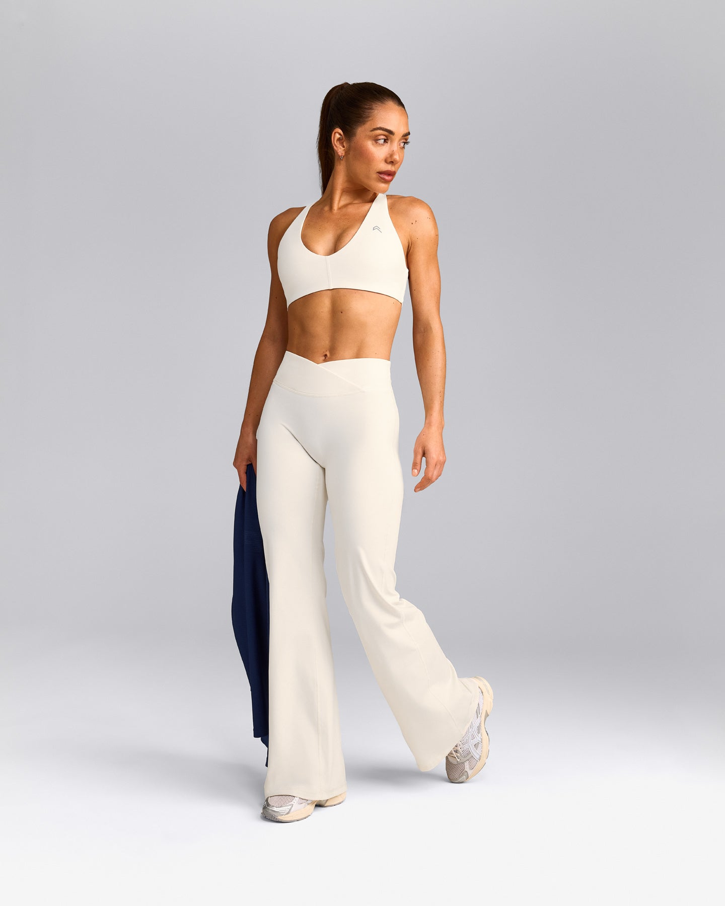 UnifiedMove™ Micro Bralette with Reflective Logo | Marshmallow White