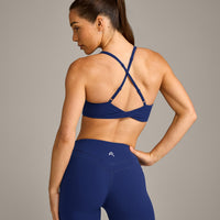 UnifiedMove Micro Bralette with Reflective Logo | Varsity Blue