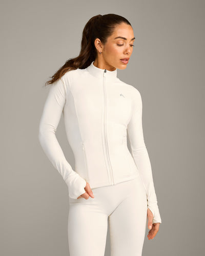 UnifiedMove Pocket Jacket with Reflective Logo | Marshmallow White