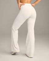 UnifiedMove Wrap Flared Bottoms with Reflective Logo | Marshmallow White