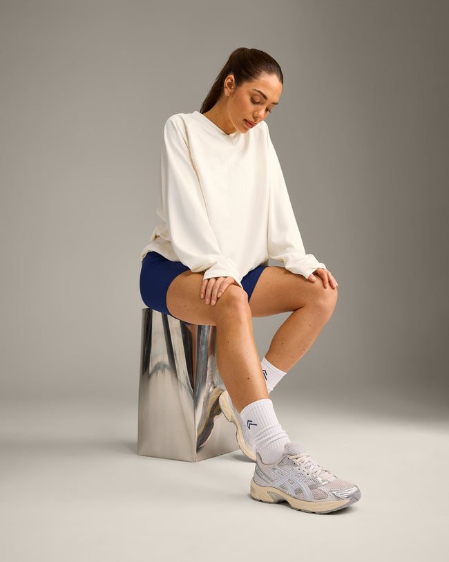 Varsity Stripe Crew Socks 3 Pack | White/Gray