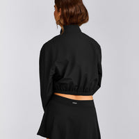 Cropped Bomber Jacket | Black