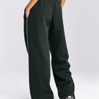 Jersey Tracksuit Straight Leg Sweatpants | Emerald Noir