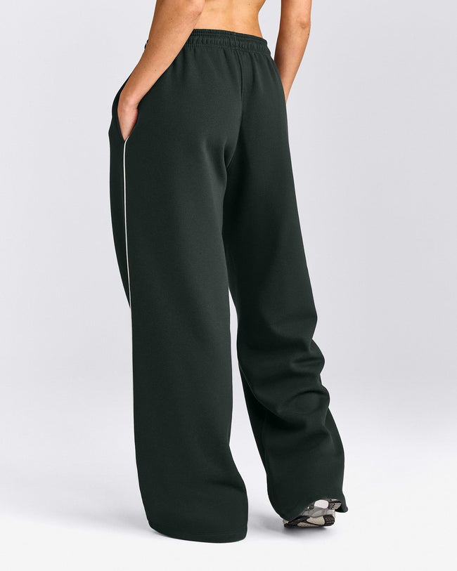 Jersey Tracksuit Straight Leg Sweatpants | Emerald Noir