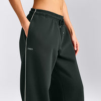 Jersey Tracksuit Straight Leg Sweatpants | Emerald Noir