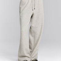 Jersey Tracksuit Straight Leg Sweatpants | Light Gray Marl