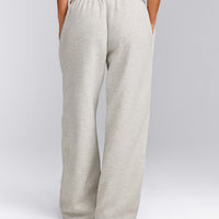 Jersey Tracksuit Straight Leg Sweatpants | Light Gray Marl