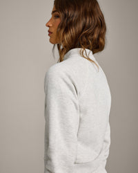 Jersey Tracksuit Zip Up Jacket | Light Gray Marl