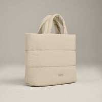Quilted Midi Tote | Oatmeal