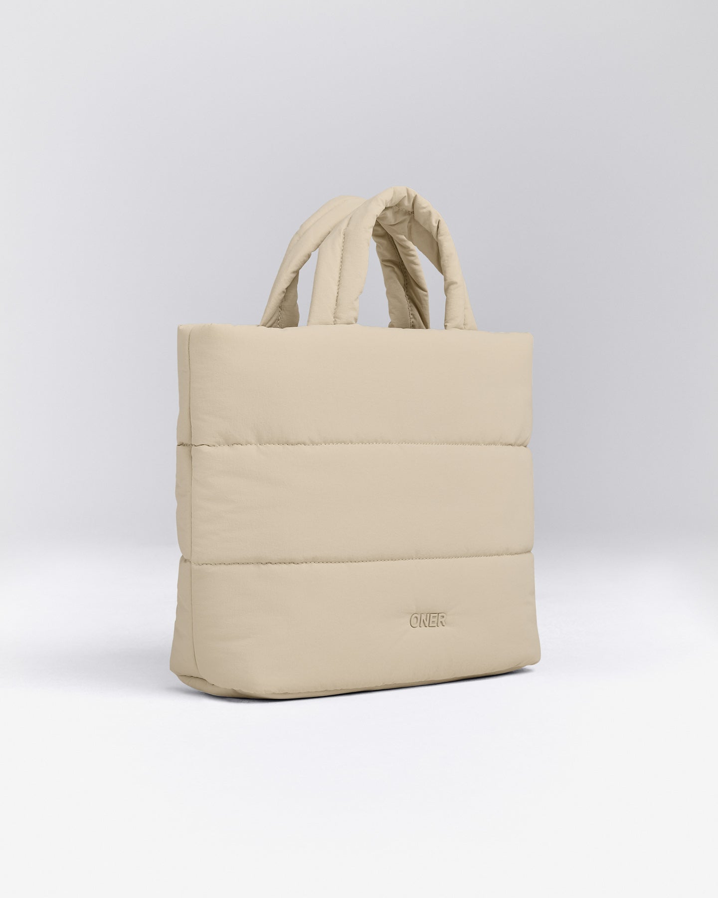 Quilted Midi Tote | Oatmeal