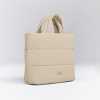 Quilted Midi Tote | Oatmeal