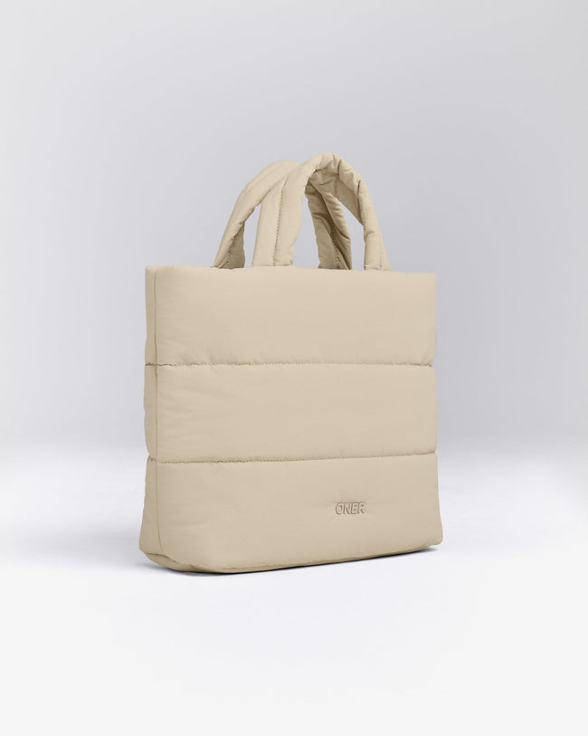 Quilted Midi Tote | Oatmeal