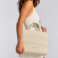 Quilted Midi Tote | Oatmeal